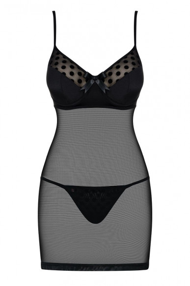 Облегающая сорочка в горошек Dotina Облегающая сорочка в горошек Dotina