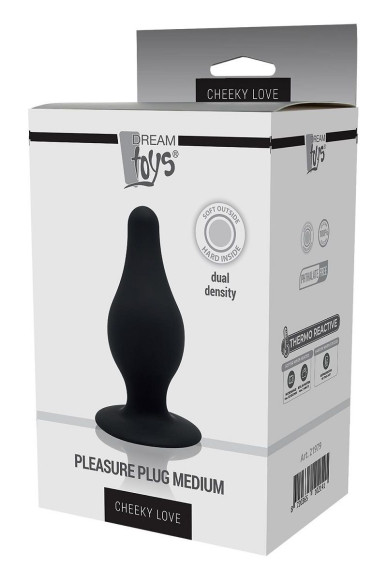 Черный анальный стимулятор DUAL DENSITY PLEASURE PLUG M - 9,3 см. Черный анальный стимулятор DUAL DENSITY PLEASURE PLUG M - 9,3 см.
