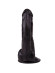 Двойной чёрный фаллоимитатор на присоске - 15 см. Двойной чёрный фаллоимитатор на присоске - 15 см.