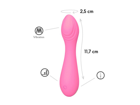 Розовый мини-вибратор Mephona - 11,7 см. Розовый мини-вибратор Mephona - 11,7 см.
