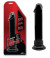Чёрный анальный фаллоимитатор - 22,8 см.