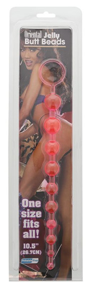 Розовая анальная цепочка - 26,7 см. Розовая анальная цепочка - 26,7 см.