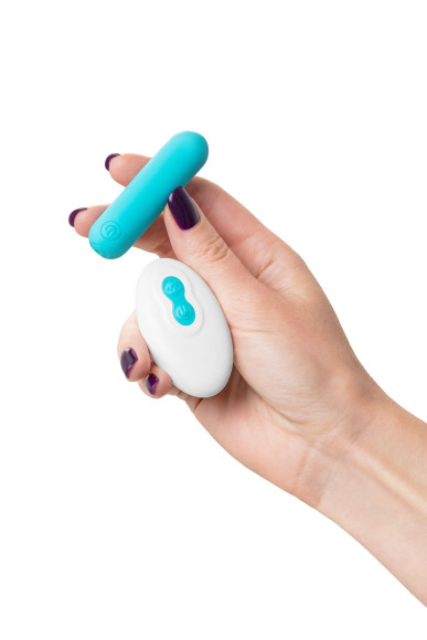 Голубая вибропуля Tnim с пультом ДУ Голубая вибропуля Tnim с пультом ДУ