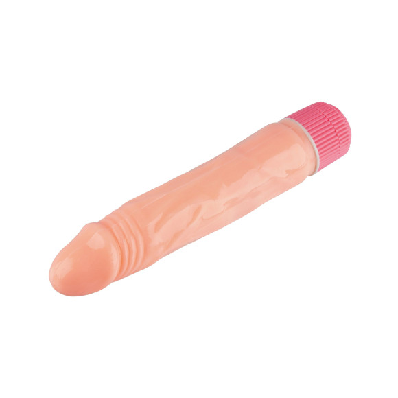 Телесный силиконовый вибратор-реалистик - 20 см. Телесный силиконовый вибратор-реалистик - 20 см.