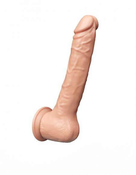 Телесный рельефный фаллоимитатор-реалистик на присоске - 19 см. Телесный рельефный фаллоимитатор-реалистик на присоске - 19 см.
