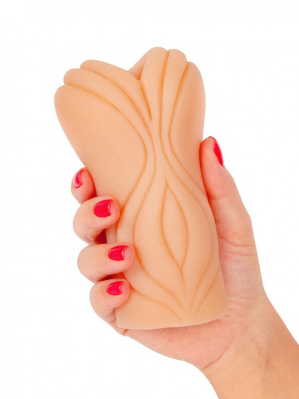 Телесный мастурбатор-вагина с рельефом на поверхности Телесный мастурбатор-вагина с рельефом на поверхности