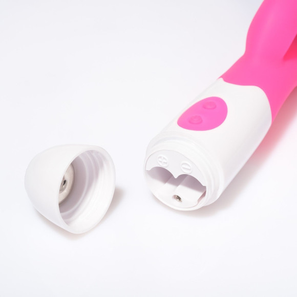 Розовый вибратор-кролик WOW с 30 режимами вибрации - 19,5 см. Розовый вибратор-кролик WOW с 30 режимами вибрации - 19,5 см.