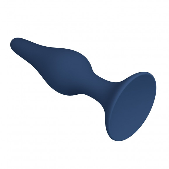 Синяя анальная пробка Slim Anal Plug L - 12,4 см.