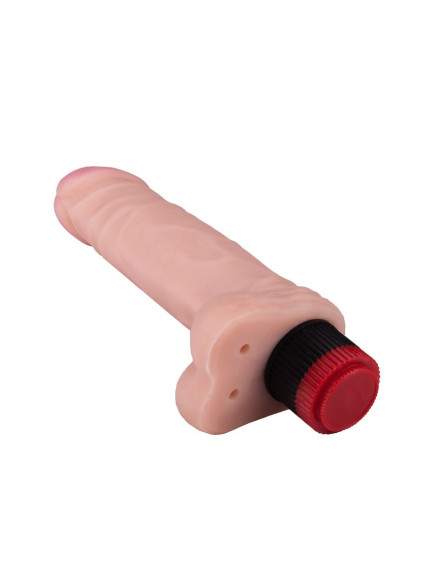 Рельефный вибромассажёр-реалистик - 21,2 см. Рельефный вибромассажёр-реалистик - 21,2 см.