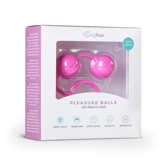 Розовые вагинальные шарики с ребрышками Roze Love Balls Розовые вагинальные шарики с ребрышками Roze Love Balls