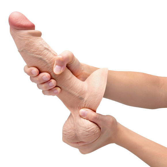 Телесный анальный фаллоимитатор Slipskin 8’’ Girthy - 20,3 см. Телесный анальный фаллоимитатор Slipskin 8’’ Girthy - 20,3 см.