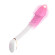Бело-розовый вибромассажер с крупной головкой - 20,4 см. Бело-розовый вибромассажер с крупной головкой - 20,4 см.