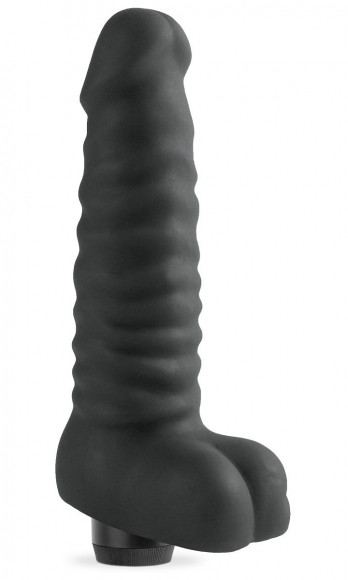 Чёрный реалистичный вибратор Real feel №13 - 21 см. Чёрный реалистичный вибратор Real feel №13 - 21 см.