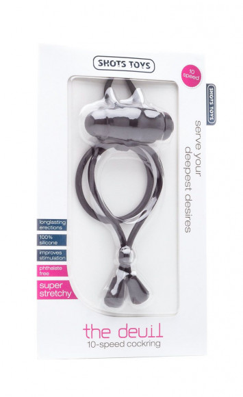 Утягивающее лассо черного цвета с вибрацией The Devil Утягивающее лассо черного цвета с вибрацией The Devil