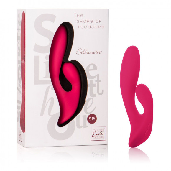 Двойной красный вибратор Silhouette S15 - 20 см.