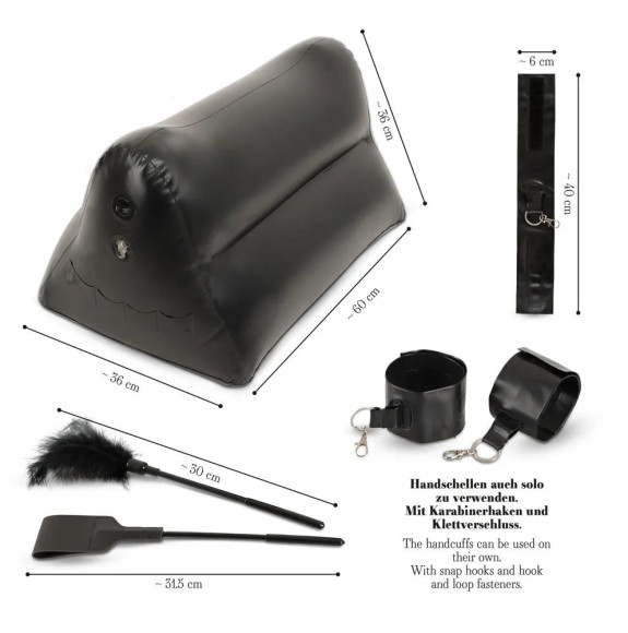 Надувная любовная подушка Portable Triangle Cushion с аксессуарами Надувная любовная подушка Portable Triangle Cushion с аксессуарами