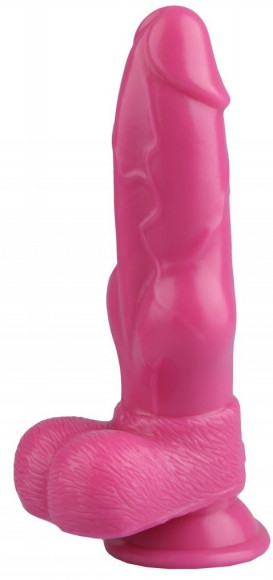 Розовый анальный фаллоимитатор-реалистик - 21 см.
