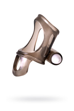 Дымчатая насадка на пенис Toyfa XLover с вибропулей Дымчатая насадка на пенис Toyfa XLover с вибропулей