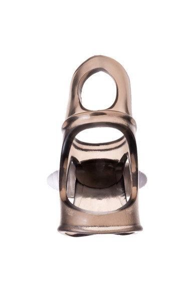 Дымчатая насадка на пенис Toyfa XLover с вибропулей Дымчатая насадка на пенис Toyfa XLover с вибропулей