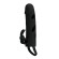 Чёрная насадка с клиторальным вибростимулятором и закрытой головкой - 14 см. Чёрная насадка с клиторальным вибростимулятором и закрытой головкой - 14 см.