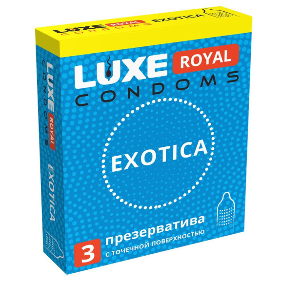 Текстурированные презервативы LUXE Royal Exotica - 3 шт. Текстурированные презервативы LUXE Royal Exotica - 3 шт.