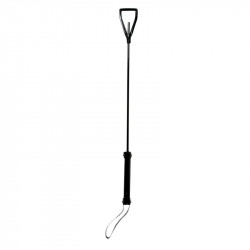 Виниловый черный стек Riding Crop Bare Bondage - 70 см. Виниловый черный стек Riding Crop Bare Bondage - 70 см.