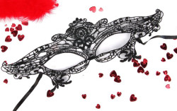 Черная ажурная текстильная маска Джулия Черная ажурная текстильная маска Джулия