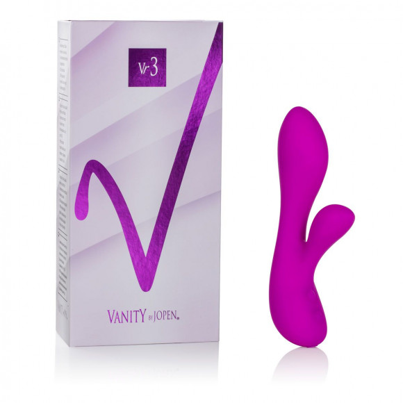 Перезаряжаемый фиолетовый вибромассажер Vr3 - 16,5 см.