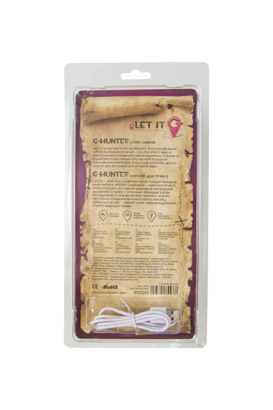 Фиолетовый стимулятор G-точки G-Hunter - 18,5 см. Фиолетовый стимулятор G-точки G-Hunter - 18,5 см.