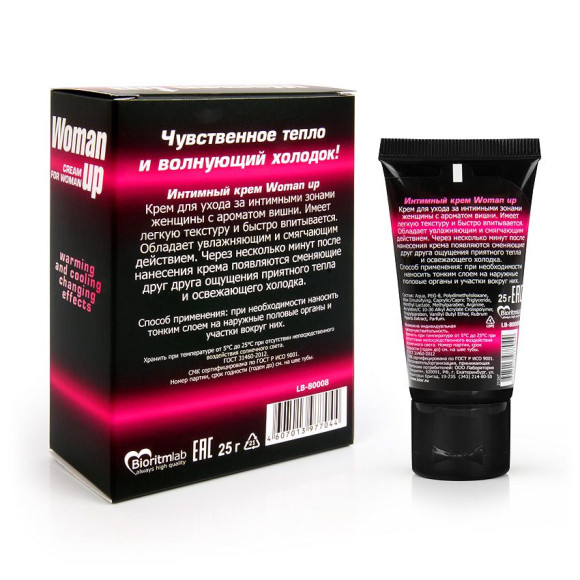 Возбуждающий крем для женщин с ароматом вишни Woman Up - 25 гр. Возбуждающий крем для женщин с ароматом вишни Woman Up - 25 гр.