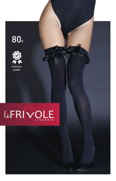 Плотные чулки с атласными бантами Плотные чулки с атласными бантами