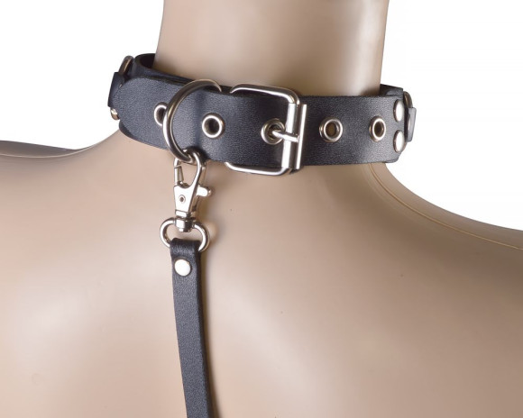 Черный кожаный ошейник Властелин колец Черный кожаный ошейник Властелин колец