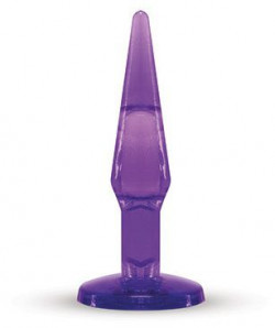 Фиолетовый анальный плаг среднего размера JAMMY JELLY ANAL MEDIUM PLUG VIOLET - 14 см.