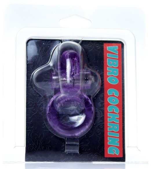 Сиреневое эрекционное виброкольцо с клиторальным зайчиком Сиреневое эрекционное виброкольцо с клиторальным зайчиком