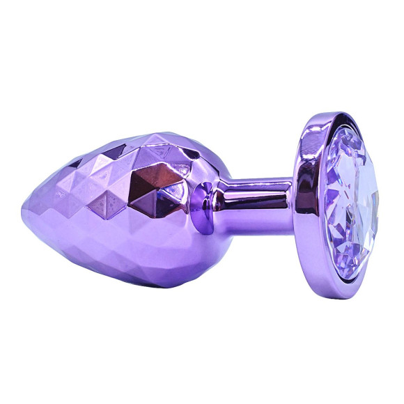 Фиолетовая алюминиевая текстурная анальная пробка - 6 см. Фиолетовая алюминиевая текстурная анальная пробка - 6 см.