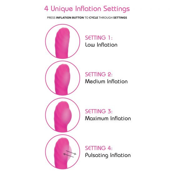 Розовый вибромассажер Insatiable G Inflatable G-Wand с функцией расширения - 21,5 см. Розовый вибромассажер Insatiable G Inflatable G-Wand с функцией расширения - 21,5 см.