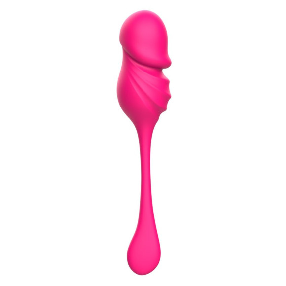 Розовое фигурное виброяйцо с пультом ДУ Розовое фигурное виброяйцо с пультом ДУ