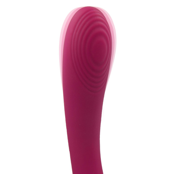 Бордовый двусторонний стимулятор Aster - 28,2 см. Бордовый двусторонний стимулятор Aster - 28,2 см.
