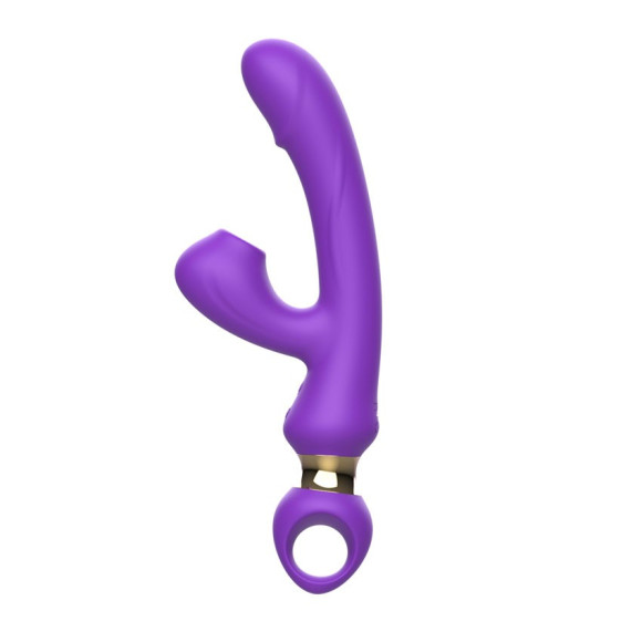 Фиолетовый вибратор-кролик с вакуумной стимуляцией клитора - 24,6 см. Фиолетовый вибратор-кролик с вакуумной стимуляцией клитора - 24,6 см.