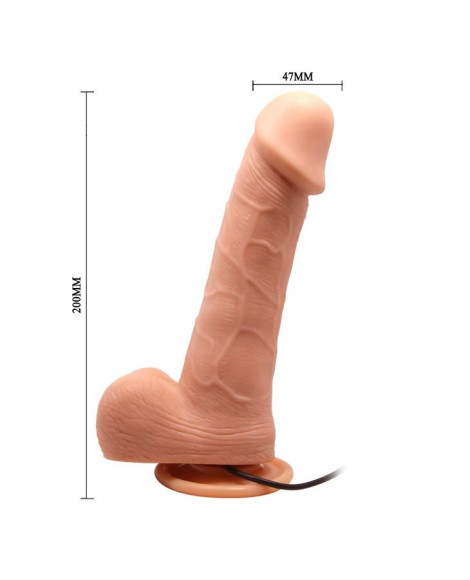 Телесный вибромассажер-ротатор Ken - 20 см. Телесный вибромассажер-ротатор Ken - 20 см.