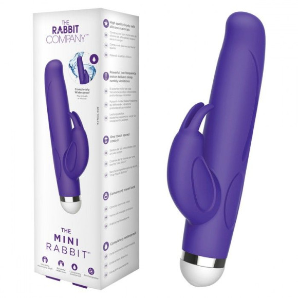 Фиолетовый вибратор-кролик The Mini Rabbit - 13,9 см. Фиолетовый вибратор-кролик The Mini Rabbit - 13,9 см.