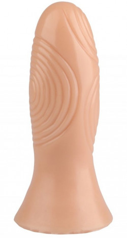 Телесная анальная втулка с рельефом - 17 см. Телесная анальная втулка с рельефом - 17 см.