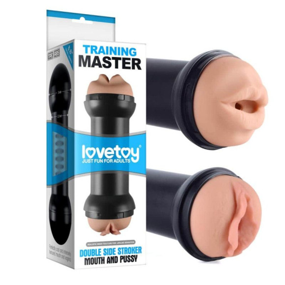 Двусторонний мастурбатор Training Master Double Side Stroker Mouth and Pussy Двусторонний мастурбатор Training Master Double Side Stroker Mouth and Pussy
