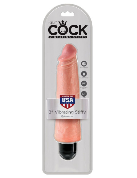 Телесный вибратор-реалистик 8 Vibrating Stiffy - 24,8 см. Телесный вибратор-реалистик 8 Vibrating Stiffy - 24,8 см.