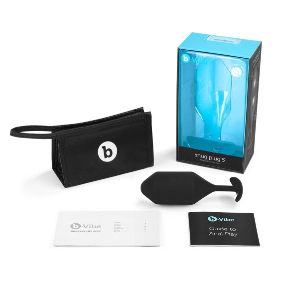 Чёрная пробка для ношения B-vibe Snug Plug 5 - 14 см. Чёрная пробка для ношения B-vibe Snug Plug 5 - 14 см.