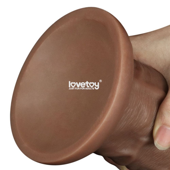 Коричневый фаллоимитатор Cubby dildo - 26,6 см. Коричневый фаллоимитатор Cubby dildo - 26,6 см.