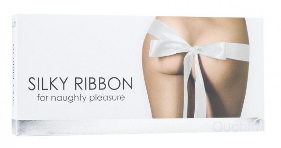 Белая атласная лента для ролевых игр Белая атласная лента для ролевых игр