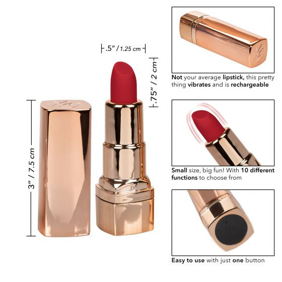 Золотистый вибратор-помада с красным мягким кончиком Hide & Play Rechargeable Lipstick Золотистый вибратор-помада с красным мягким кончиком Hide & Play Rechargeable Lipstick