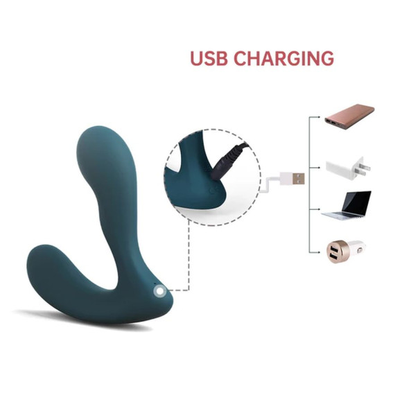 Темно-бирюзовый вибромассажер простаты Solstice X Темно-бирюзовый вибромассажер простаты Solstice X