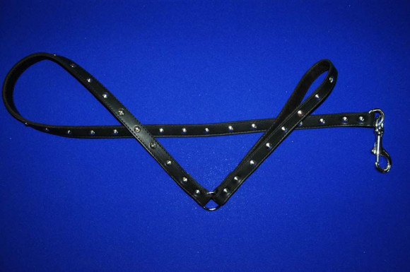 Подшитый кожаный поводок Привязь любви-1 Подшитый кожаный поводок Привязь любви-1